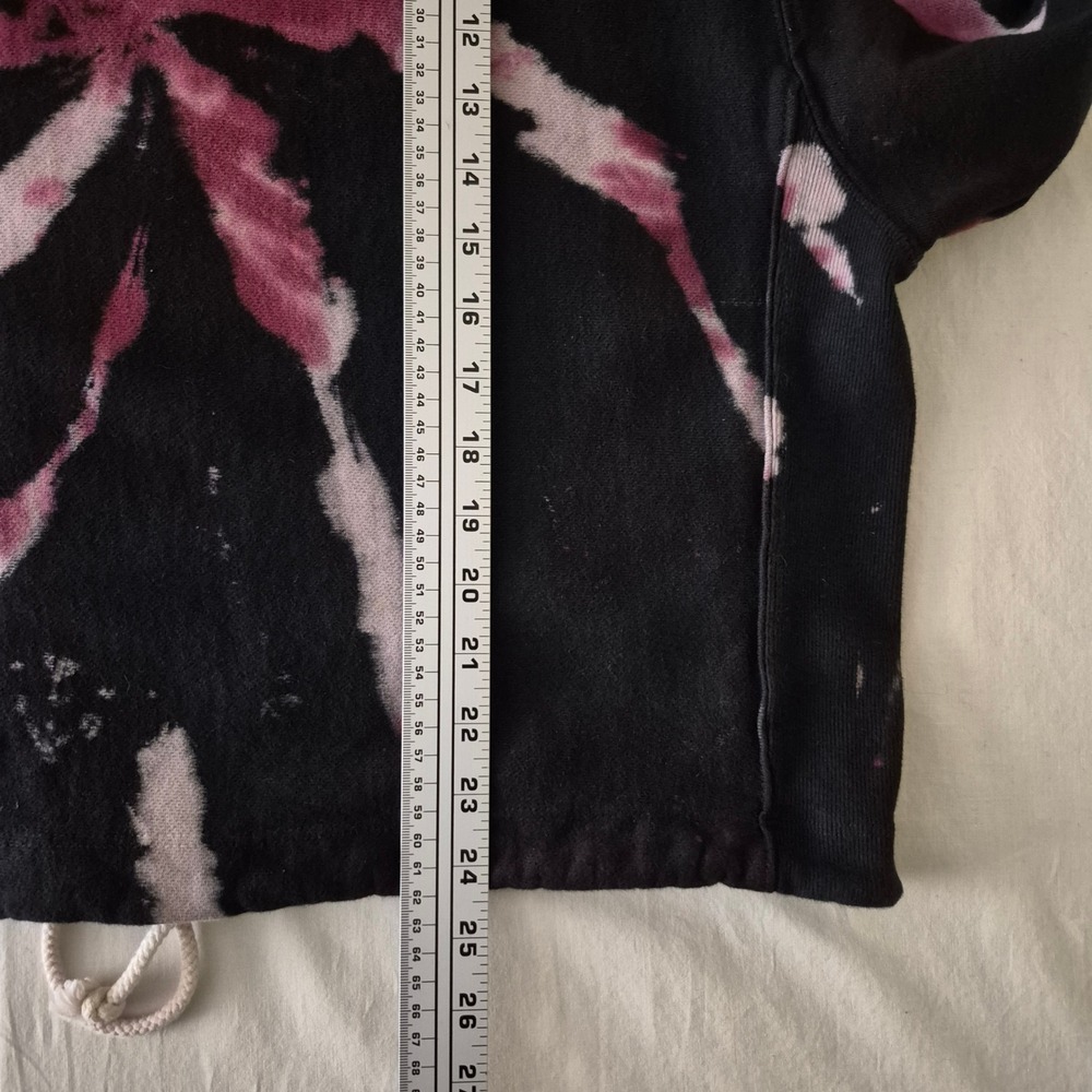 Emory Park Womens Tie Dye Cropped Sweatshirt Black Pink Medium‎ - Picture 8 of 9